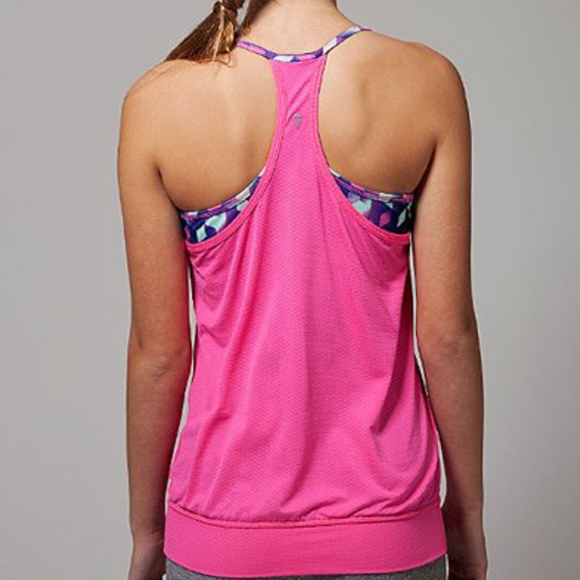 Ivivva Lululemon Girls Double Dutch Racerback Tank Top Pinkelicious Size 10 - Picture 2 of 7